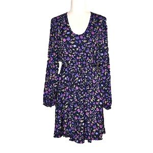 Banana Republic navy floral dress